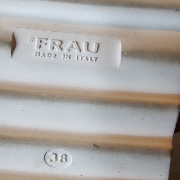 Frau Suede Slingback Platform Sandals Orange Size 38 EU - Picture 10 of 12